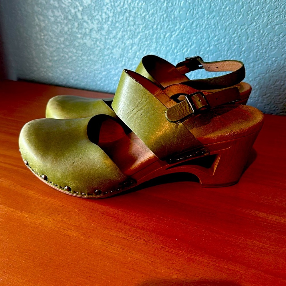Dansko Thea Green Closed Toe Sandals GUC 40 8.5-9